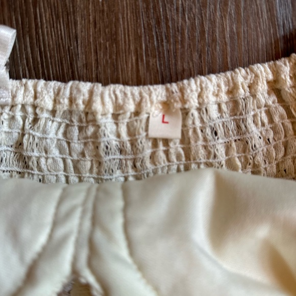 NWOT- Lace Maxi Dress with Pom Pom Details - Picture 9 of 9